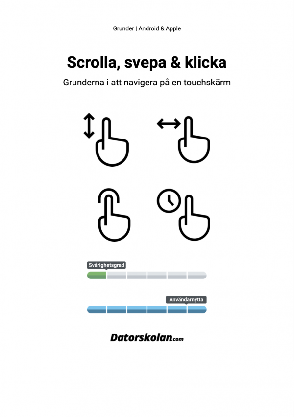 Framsidan av DigiGuiden om att scrolla